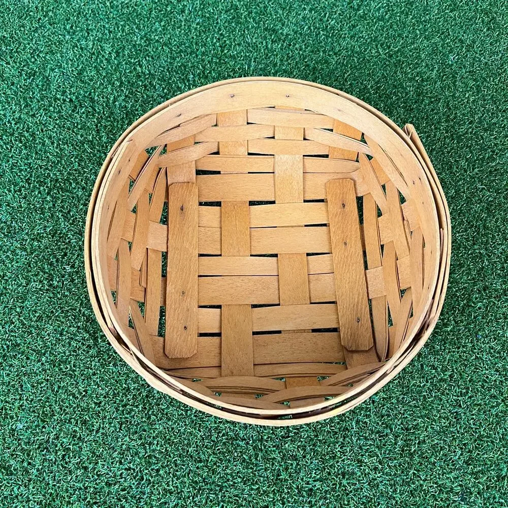 Vintage Longaberger USA Handwoven Round Small Catch All Basket